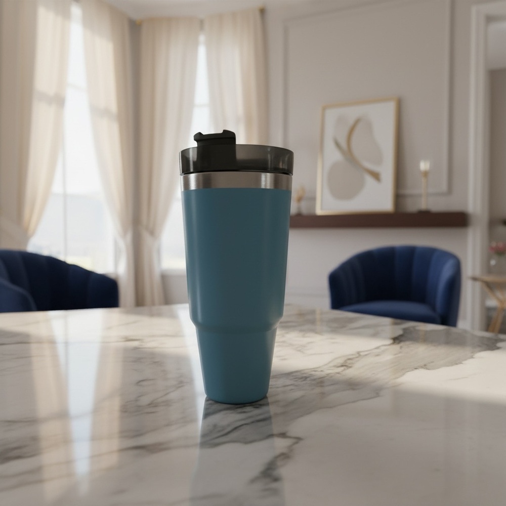 Starbucks Light Blue Stainless-Trim Travel Tumbler​ - Picture 2 of 2